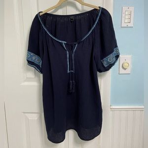 J. Crew Bohemian top with embroidery